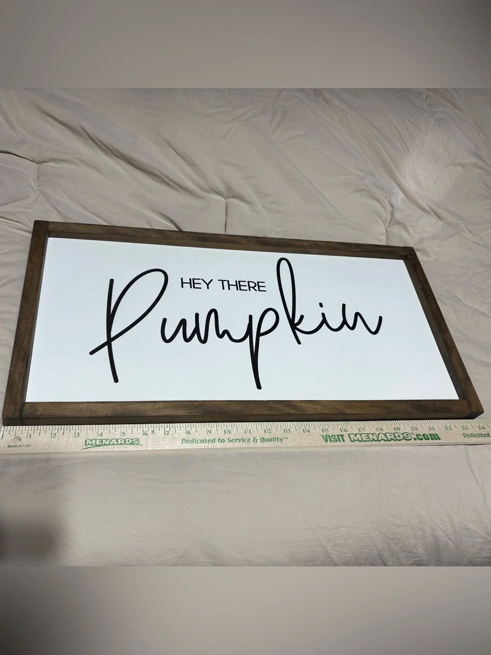 “Hey there pumpkin” fall decor sign 24x12